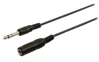 Cable de extensión de audio jack estéreo macho-hembra de 6.35 mm de 3m
