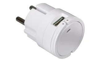 CARGADOR COMPACTO CON 2 SALIDAS USB 5 V - 2.1 A MÁX. (2.1 A O 2 x 1 A) - COLOR BLANCO