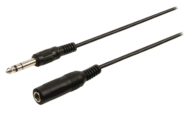 Cable de extensión de audio jack estéreo macho-hembra de 6.35 mm de 3m