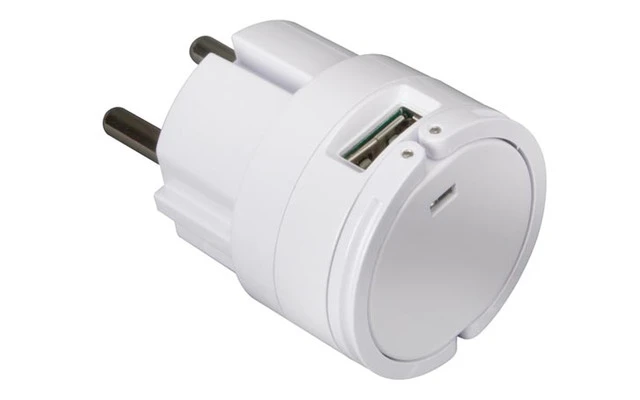 CARGADOR COMPACTO CON 2 SALIDAS USB 5 V - 2.1 A MÁX. (2.1 A O 2 x 1 A) - COLOR BLANCO