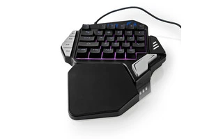 Teclado para Juegos para una Mano - Iluminación RGB - 33 teclas programables - Nedis GKBD300BK