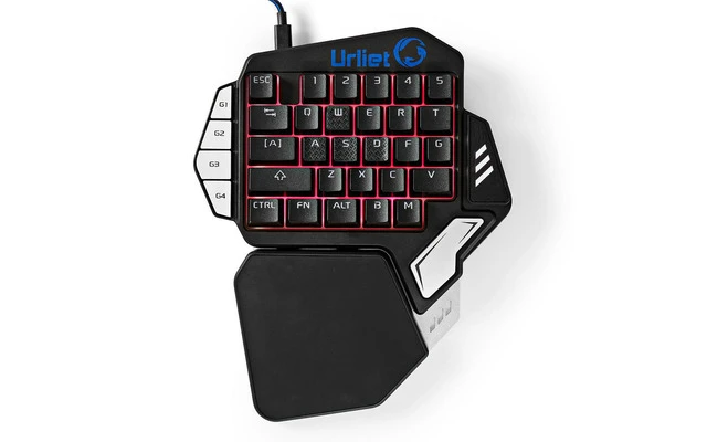 Teclado para Juegos para una Mano - Iluminación RGB - 33 teclas programables - Nedis GKBD300BK