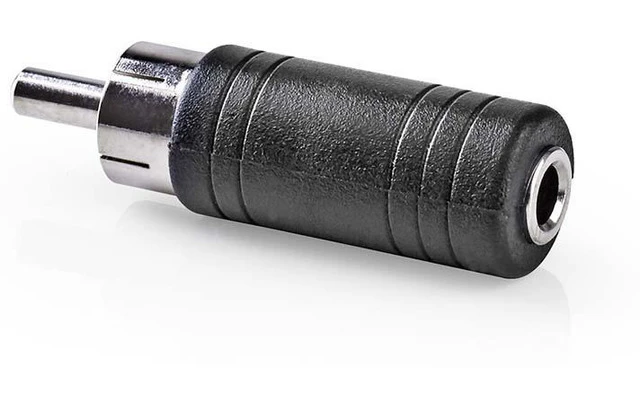 Adaptador de Audio Mono - RCA Macho - 3,5 mm Hembra - Negro - Nedis CAGP24960BK