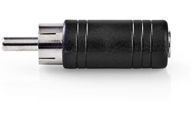 Adaptador de Audio Mono - RCA Macho - 3,5 mm Hembra - Negro - Nedis CAGP24960BK