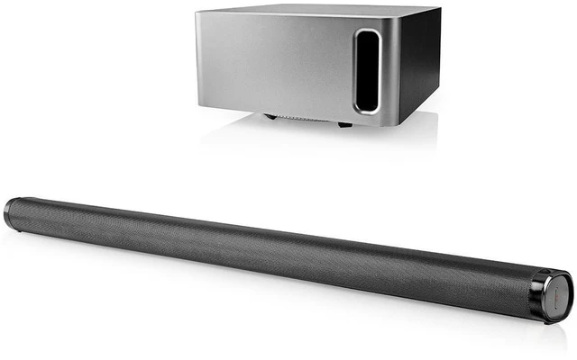 Barra de Sonido - 390 W - 2.1 - Bluetooth - Subwoofer - Control Remoto - Soporte en Pared