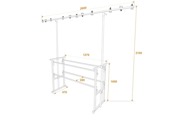 Omnitronic Soporte móvil para DJ XL