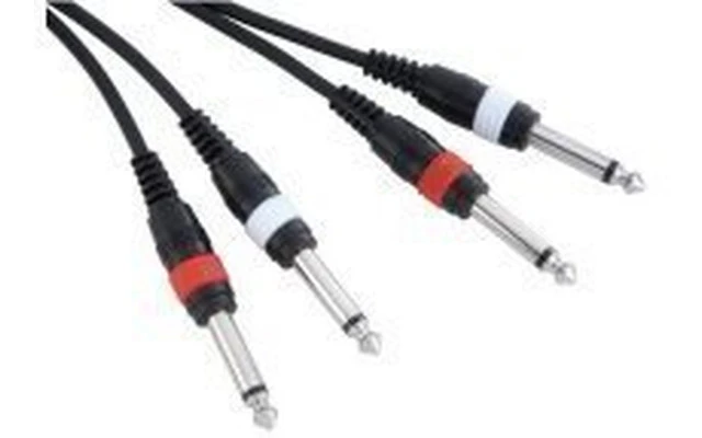 Cable 2 x Jack 6.3 mm / 2 x Jack 6.3 mm - 1 metro - KP1PPM4
