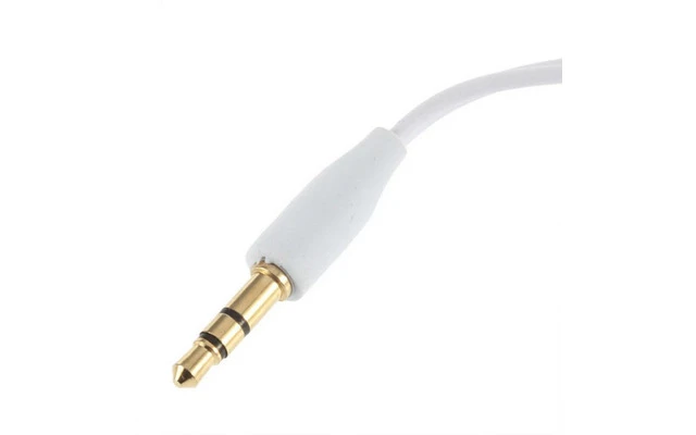 Duplicador de auriculares - 2 x MiniJack 3,5mm Hembra a Mini-Jack 3.5mm Macho - Color Blanco