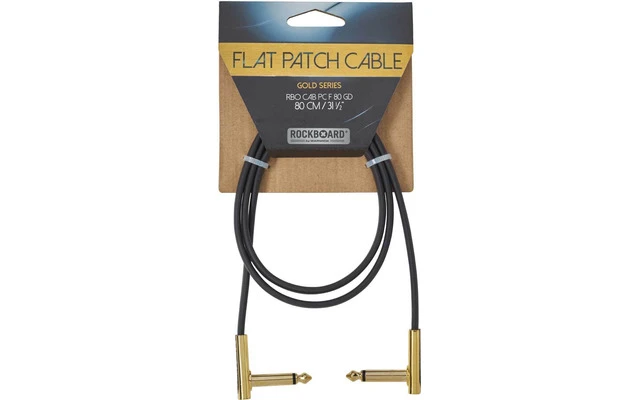 RockBoard Flat Patch Cable Gold 80 Cm