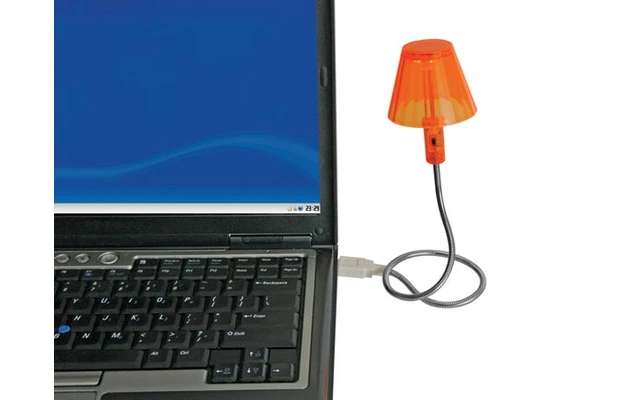 Lámpara con 6 LEDs USB cuello de cisne 40 cm