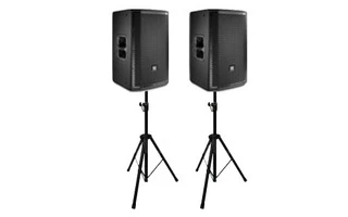 2 x JBL Pro PRX 815W + Tripodes para altavoz en acero