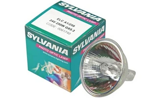 Bombilla halógena Sylvania 250W / 24V, ELC LONG LIFE, GX5.3, 1000h