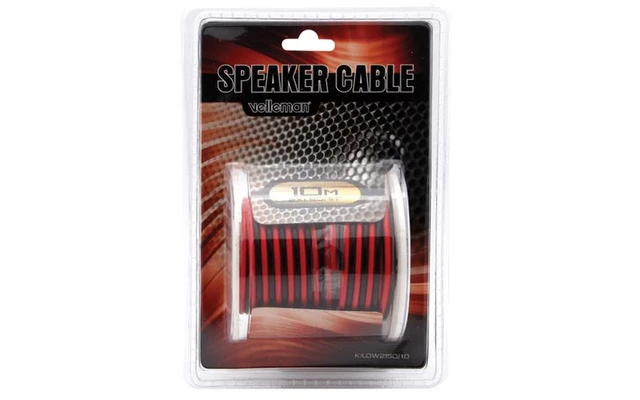 Cable altavoz - Rojo/Negro - 2 x 1.50mm² - 10m