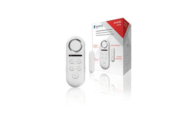 Juego de Alarma Inalámbrica: 433 MHz / 90 dB - König SAS-ALARM400