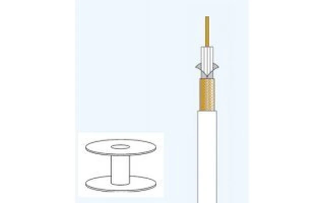 EDC CABLE COAXIAL RG6 TV Y SAT 7mm BLANCO 100M