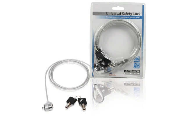 Candado universal de 1.80 m para PC portátil - König CMP-SAFE3