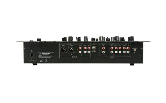 MESA DE MEZCLAS DE 4 CANALES CON REPRODUCTOR USB/SD