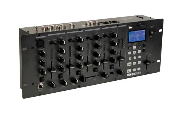 MESA DE MEZCLAS DE 4 CANALES CON REPRODUCTOR USB/SD
