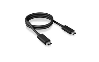 Cable USB 3.1 USB-C Macho - USB-C Macho Redondo 50 cm Negro - ICY BOX 60242