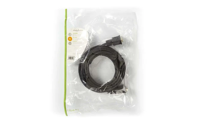 Cable DVI - DVI-D Macho de 24+1 Pines - DVI-D Macho de 24+1 Pines - 5,0 m - Negro - Nedis CCGP32