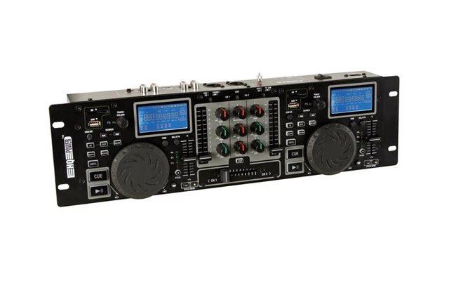 Doble reproductor USB/SD y mesa de mezclas de audio