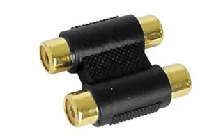 Doble conector RCA hembra a doble conector RCA Hembra - Dorado