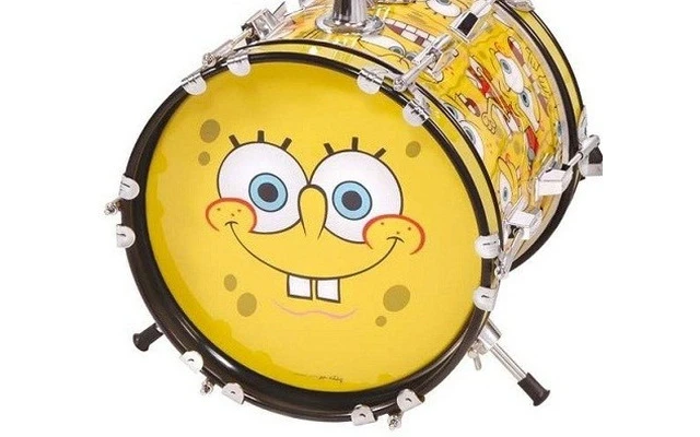 BATERIA JUNIOR 3 PCS. BOB ESPONJA CON ACCESORIOS