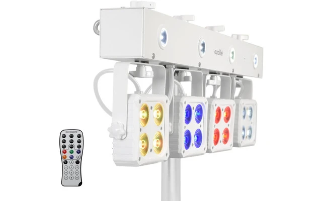 Eurolite Set LED KLS-180 white + BS-2 EU Loudspeakerstand white