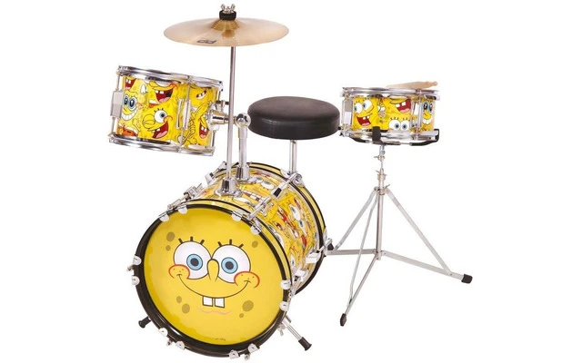 BATERIA JUNIOR 3 PCS. BOB ESPONJA CON ACCESORIOS