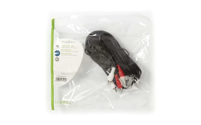 Cable de Audio Estéreo - 2x RCA Macho - 2x RCA Macho - 10 m - Negro