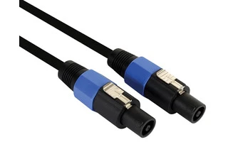 Cable de altavoz, 2x2.5mm², conector de 2 polos macho a conector de 2 polos macho,azul (10m)