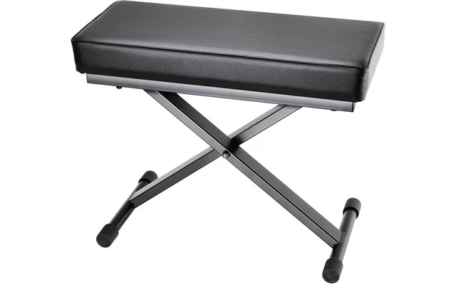 Adam Hall Stands SKT 17 - Banqueta de teclado plegable con acolchado extragrueso