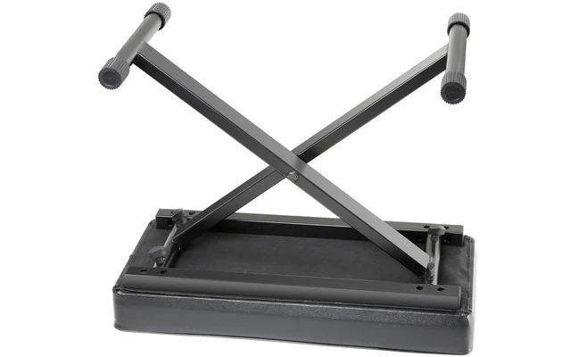 Adam Hall Stands SKT 17 - Banqueta de teclado plegable con acolchado extragrueso