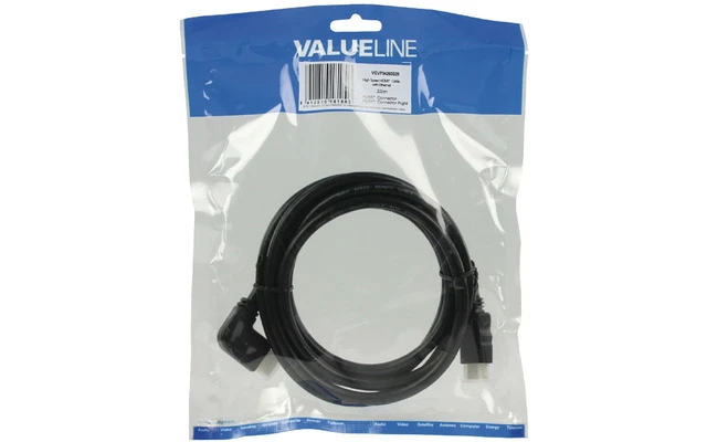 Imagenes de Cable HDMI de alta velocidad con conector HDMI Ethernet conector HDMI en ángulo hacia la derecha