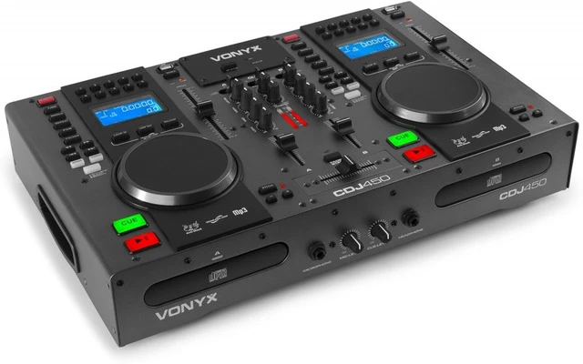 Vonyx CDJ450 Doble reproductor mezclador sobremesa CD/MP3/USB con Bluetooth