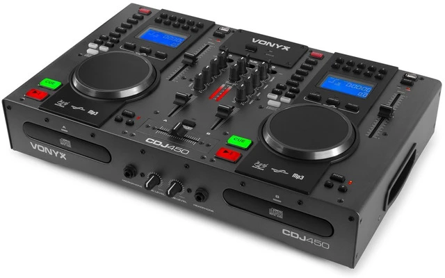 Vonyx CDJ450 Doble reproductor mezclador sobremesa CD/MP3/USB con Bluetooth