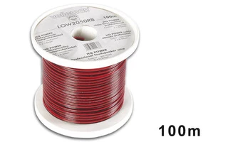 Cable altavoz CCA - 2 x 0.50mm² - Rojo/Negro - Bobina: 100m