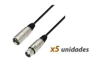 Pack : 5x Cable XLR 3m 