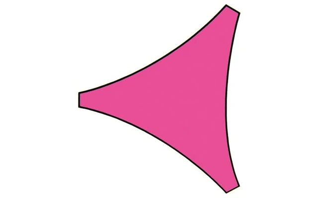 Vela de sombra triangular - 3.6 x 3.6m x 3.6m, color: fucsia