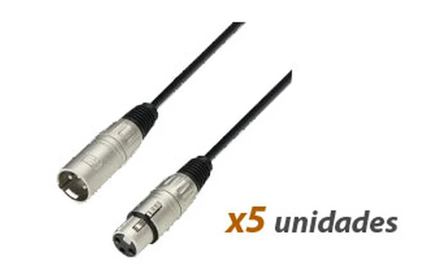 Pack : 5x Cable XLR 3m 