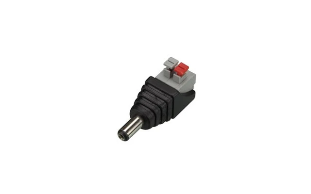 CONECTOR DC MACHO 2.1mm A BORNE DE RESORTE 2 POLOS (5 uds.)