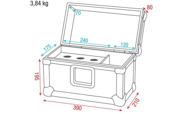 DAP Flightcase para 6 Micrófonos