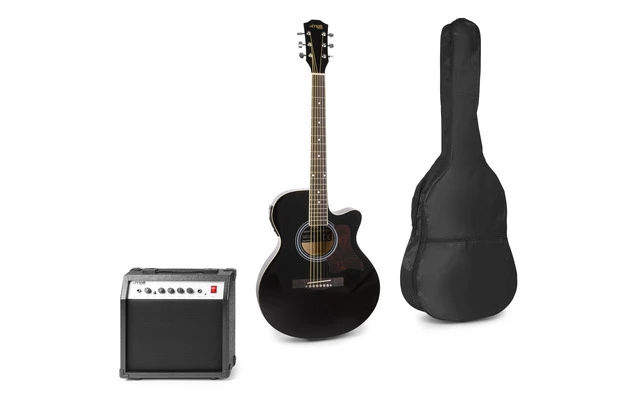 Max ShowKit Pack Guitarra Acústica Eléctrica Negro