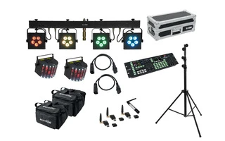 Eurolite Set LED KLS-902 + Laser Derby Mobile Bundle