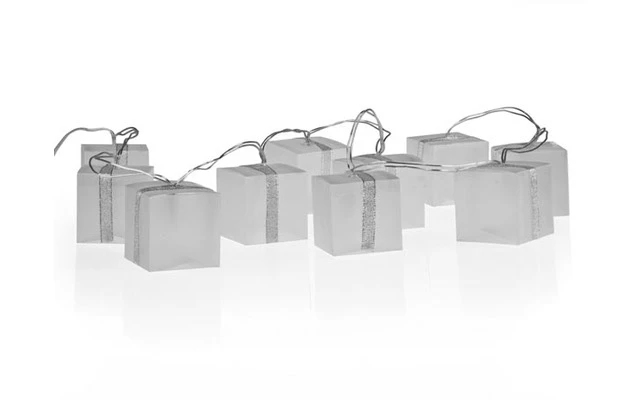 Cadena de luz con LEDs - Bombillas en forma de un regalo - efecto de holograma