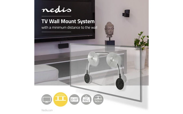 Soporte de TV para Colgar en Pared con Cable - Fijo - 32-55