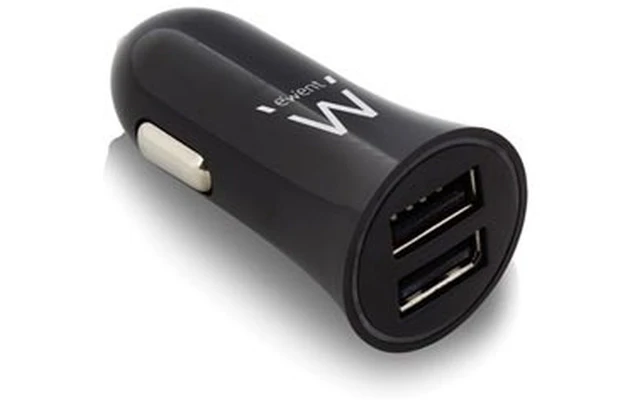 EWENT - CARGADOR DE COCHE USB CON 2 PUERTOS USB - 2.1 A 