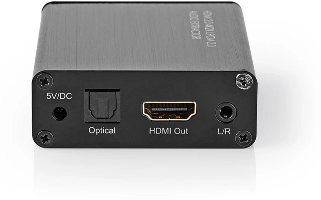 HDMI Audio Extractor - Digital estereo - 1x HDMI Input - 1x HDMI Output + TosLink + 3.5 mm