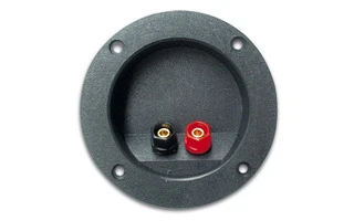Conjunto de 2 bornes para altavoz - Redondo - Dorado