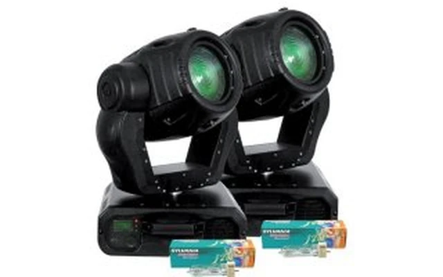 2 x HQ Power Aeron 250W  - Wash - 16 Canales DMX - Flightcase